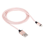 كابل بيانات / شحن بطول 1 متر برأس معدني منسوج 58 نواة 8 بن إلى USB 2.0