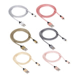 كابل بيانات / شحن بطول 1 متر برأس معدني منسوج 58 نواة 8 بن إلى USB 2.0