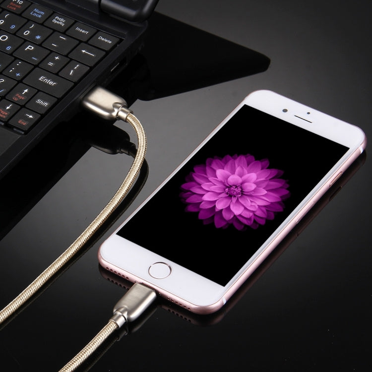كابل شحن ومزامنة بيانات 1 متر منسوج 108 نواة نحاسية 8 دبابيس إلى USB لأجهزة iPhone و iPad