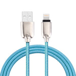 كابل شحن ومزامنة بيانات 1 متر منسوج 108 نواة نحاسية 8 دبابيس إلى USB لأجهزة iPhone و iPad