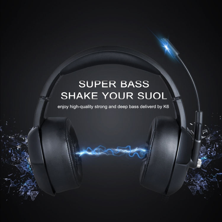 ONIKUMA K6 Over Ear Bass Stereo Surround Gaming Headphone with Microphone & RGB Lights