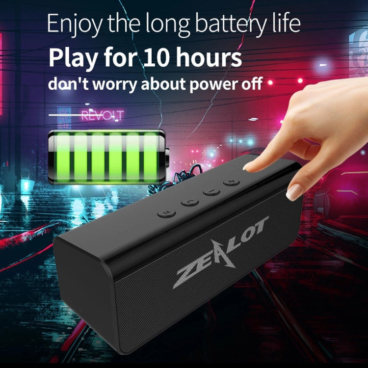 مكبر صوت بلوتوث لاسلكي ستيريو عالي الجودة 3D بقوة 10 واط ZEALOT S31، يدعم التحدث بدون استخدام اليدين / USB / AUX / بطاقة TF، S31