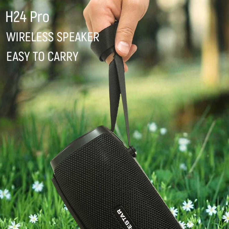 مكبر صوت بلوتوث محمول خارجي مقاوم للماء HOPESTAR H24 Pro TWS بنسيج منسوج مع ضوء إيقاعي، يدعم المكالمات بدون استخدام اليدين وقرص U وبطاقة TF و AUX 3.5 مم وراديو FM، H24 Pro أسود، H24 Pro رمادي، H24 Pro أزرق، H24 Pro أحمر