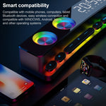 SOAIY SH39 Colorful Spectrum Lighting Effect + Mechanical Buttons + Clock Alarm + Battery Desktop Home Gaming Bluetooth Speaker, Deluxe Edition