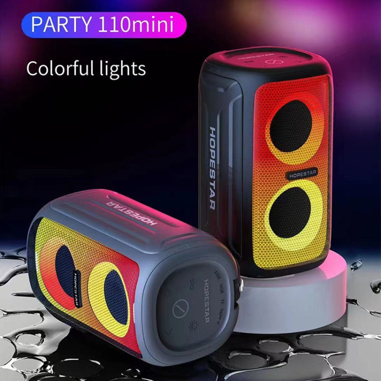 مكبر صوت بلوتوث لاسلكي HOPESTAR Party 110 Mini مع أضواء ملونة، Party 110 Mini (أسود)، Party 110 Mini (رمادي)، Party 110 Mini (أزرق)