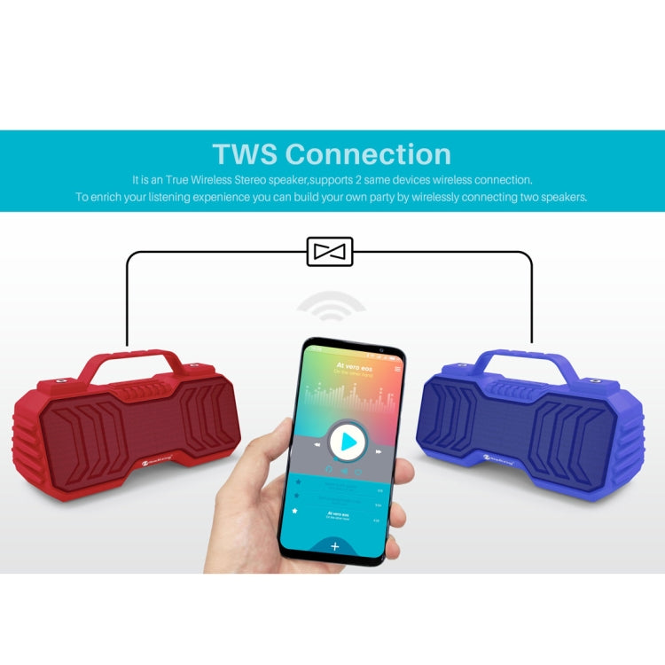 مكبر صوت ستيريو بلوتوث لاسلكي محمول NewRixing NR-2029 يدعم وظيفة TWS