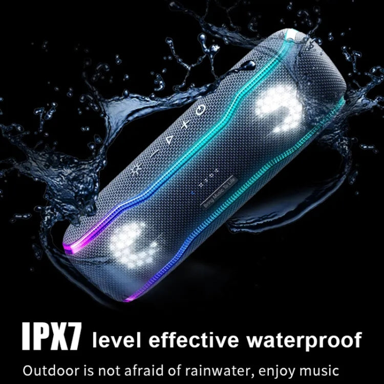 مكبر صوت بلوتوث محمول لاسلكي مقاوم للماء بمعيار IPX7 مع إضاءة RGB ملونة وTWS XDOBO BMTL BOSS