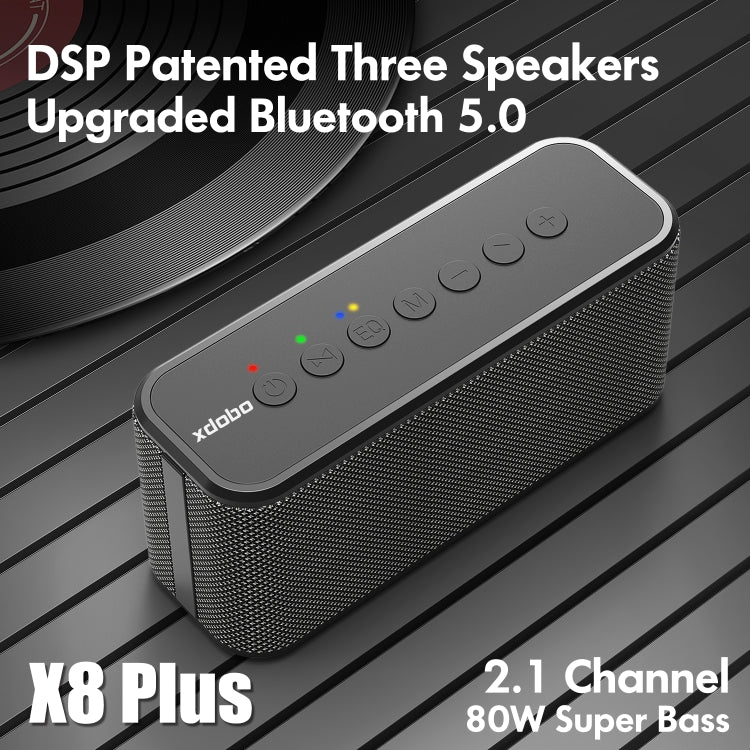 XDOBO X8 Plus 80W Wireless Bluetooth Speaker Outdoor Subwoofer Support TWS & TF Card & U Disk, X8 Plus
