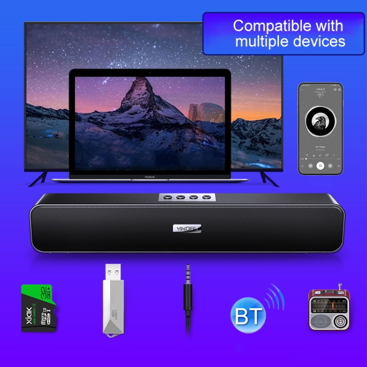 YINDIAO A36 Bluetooth 5.0 Smart Subwoofer Computer Wireless Bluetooth Speaker, Bluetooth Standard Version, Bluetooth Standard Version(Black), Bluetooth Standard Version(White)