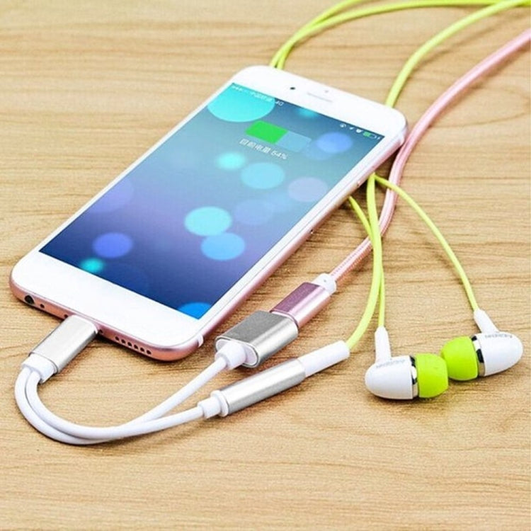 كابل محول شاحن 10 سم من 8 Pin أنثى و3.5 مم صوت أنثى إلى 8 Pin ذكر، يدعم جميع أنظمة iOS