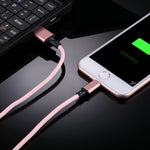 كابل شحن ومزامنة بيانات 1 متر 2A USB إلى 8 دبابيس بنمط نسج نايلون، 8 دبابيس وردي، 8 دبابيس أزرق، 8 دبابيس أحمر، 8 دبابيس أبيض