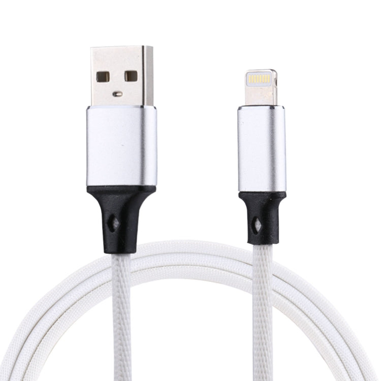 كابل شحن ومزامنة بيانات 1 متر 2A USB إلى 8 دبابيس بنمط نسج نايلون، 8 دبابيس وردي، 8 دبابيس أزرق، 8 دبابيس أحمر، 8 دبابيس أبيض