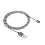 1.05m 8 Pin + Micro USB + USB-C / Type-C to USB Weave Data Sync Charging Cable with LED Indicator
