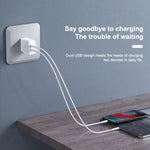 WK WP-U119 10W Dual USB Ports Travel Charger Power Adapter, US Plug, WP-U119 US Plug