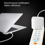 شاحن محمول بقوة 87 واط بمنفذ Type-C مع كابل شحن Type-C بطول 1.8 متر، قابس أوروبي، 87 واط قابس أوروبي