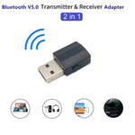 مستقبل ومرسل صوت لاسلكي USB 2 في 1 بلوتوث 5.0 موديل BT600