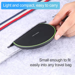 KD-1 Ultra-thin 10W Fast Charging Wireless Charger for Android Phones & iPhone, Fast Charging, Black