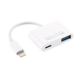NK101 محول قارئ كاميرا من 8 بن إلى USB، متوافق مع أنظمة iOS 9.1 وما فوق، NK101