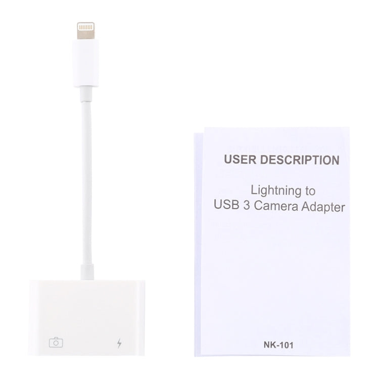 NK101 محول قارئ كاميرا من 8 بن إلى USB، متوافق مع أنظمة iOS 9.1 وما فوق، NK101