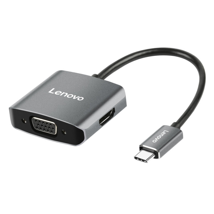 محول أصلي من Lenovo C02 USB-C / Type-C إلى HDMI + VGA