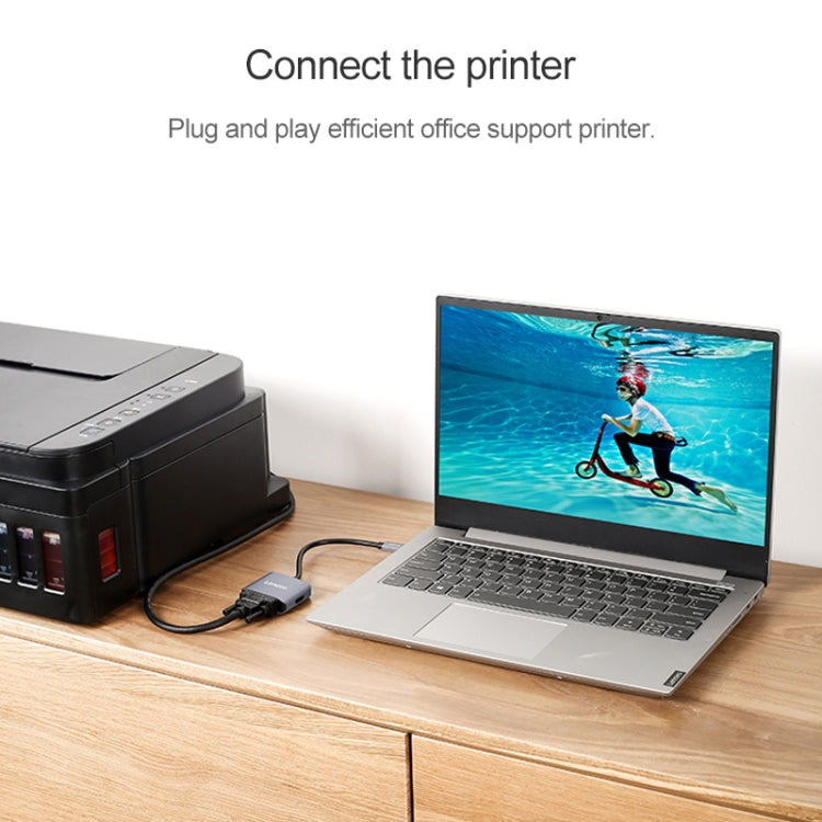 محول أصلي من Lenovo C02 USB-C / Type-C إلى HDMI + VGA