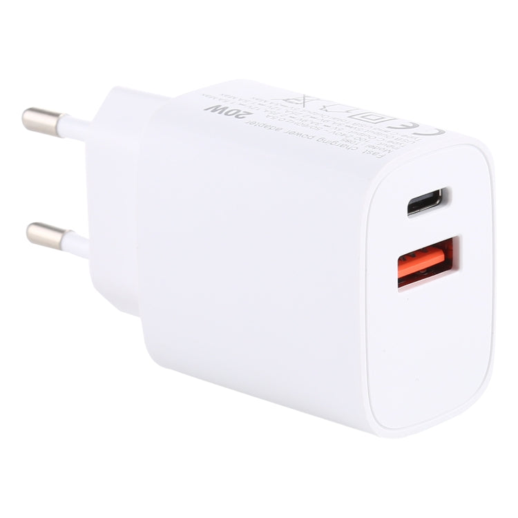 T085 20 واط USB + Type-C شاحن سفر سريع، قابس EU، IP8G0711EU، IP8G0711US