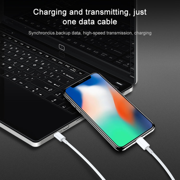 AWEI CL-68 كابل شحن سريع PD ونقل بيانات 3A من نوع Type-C / USB-C إلى 8 بن، الطول: 1 متر