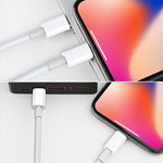 AWEI CL-68 كابل شحن سريع PD ونقل بيانات 3A من نوع Type-C / USB-C إلى 8 بن، الطول: 1 متر