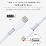 AWEI CL-68 كابل شحن سريع PD ونقل بيانات 3A من نوع Type-C / USB-C إلى 8 بن، الطول: 1 متر