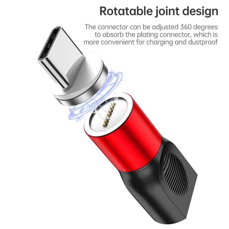 رأس شحن مغناطيسي 4 في 1 3A 8 دبابيس وUSB-C / Type-C وMicro USB من سبائك الزنك + مجموعة محول شحن مغناطيسي USB-C / Type-C، USB-C / Type-C
