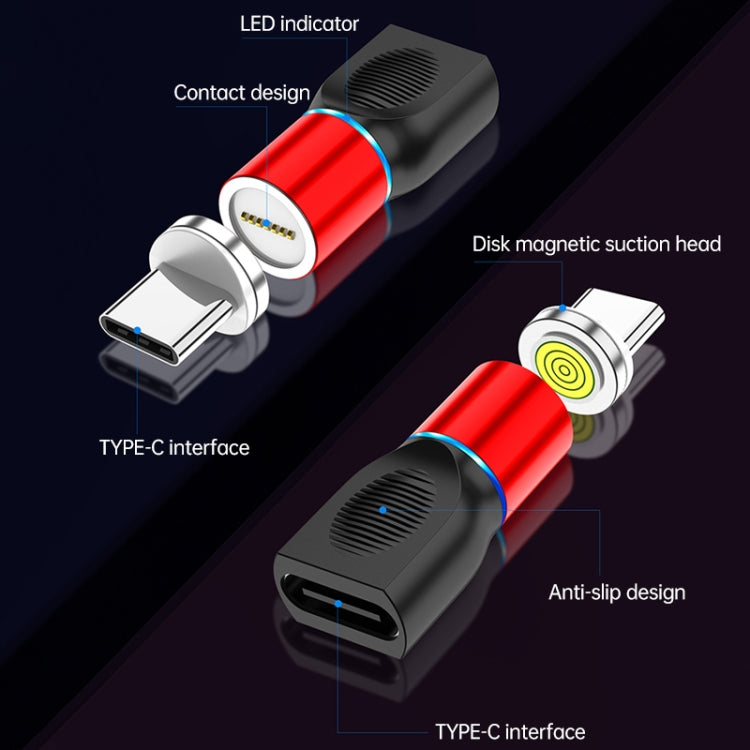 رأس شحن مغناطيسي 4 في 1 3A 8 دبابيس وUSB-C / Type-C وMicro USB من سبائك الزنك + مجموعة محول شحن مغناطيسي USB-C / Type-C، USB-C / Type-C