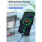 كابل بيانات شحن سريع 40 واط 5 أمبير USB إلى Micro USB + USB-C / Type-C + 8 دبابيس، طول الكابل: 1.2 متر، 1.2 متر
