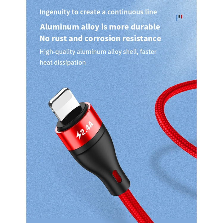 كابل بيانات شحن سريع 40 واط 5 أمبير USB إلى Micro USB + USB-C / Type-C + 8 دبابيس، طول الكابل: 1.2 متر، 1.2 متر