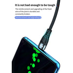 كابل بيانات شحن سريع 40 واط 5 أمبير USB إلى Micro USB + USB-C / Type-C + 8 دبابيس، طول الكابل: 1.2 متر، 1.2 متر