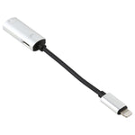 2 in 1 8 Pin Male to Dual 8 Pin Female Charging and Listening to Music Audio Earphone Adapter, Compatible with All IOS Systems