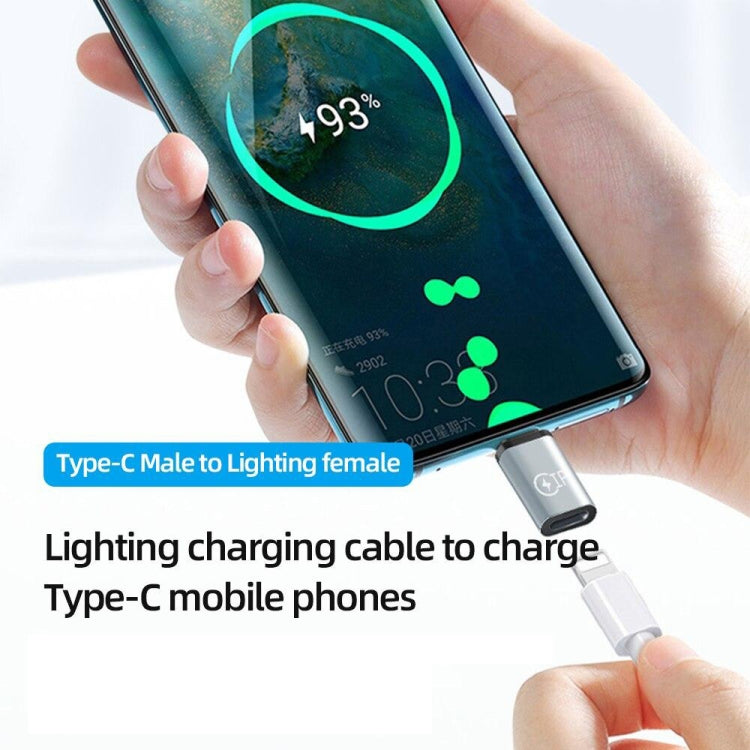 محول شحن USB-C / Type-C ذكر إلى 8 دبابيس أنثى، يدعم نقل البيانات، 8 دبابيس أنثى
