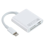 محول قارئ كاميرا NK-101Y Pro 3 في 1 من 8 دبابيس إلى 8 دبابيس + SD + TF