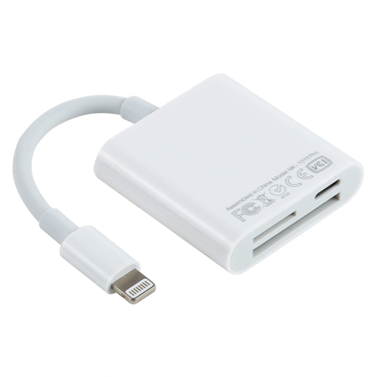 محول قارئ كاميرا NK-101Y Pro 3 في 1 من 8 دبابيس إلى 8 دبابيس + SD + TF
