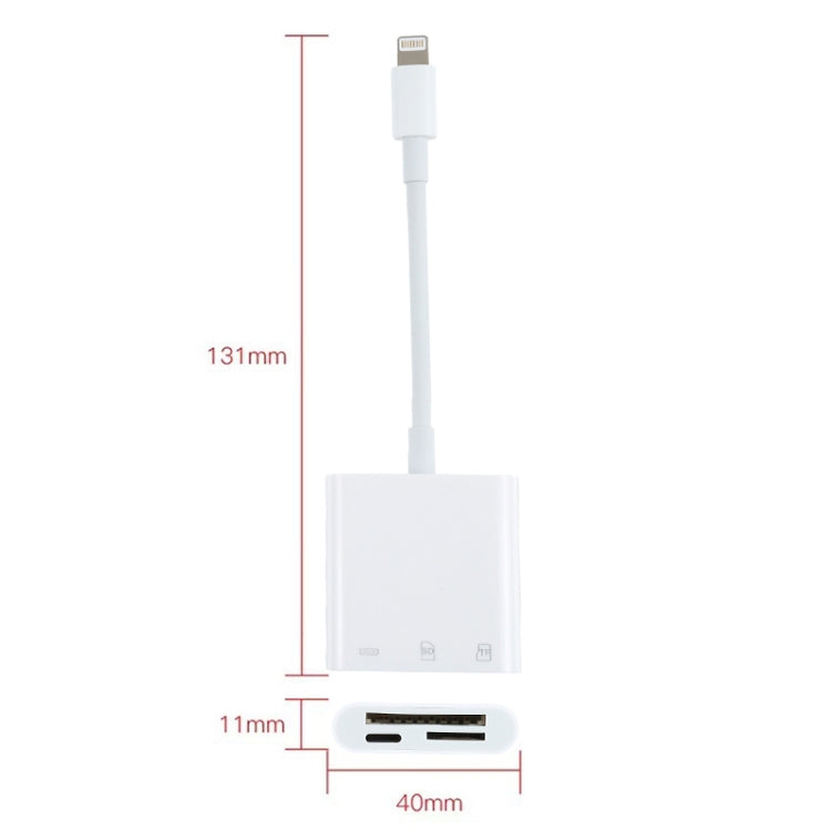محول قارئ كاميرا NK-101Y Pro 3 في 1 من 8 دبابيس إلى 8 دبابيس + SD + TF