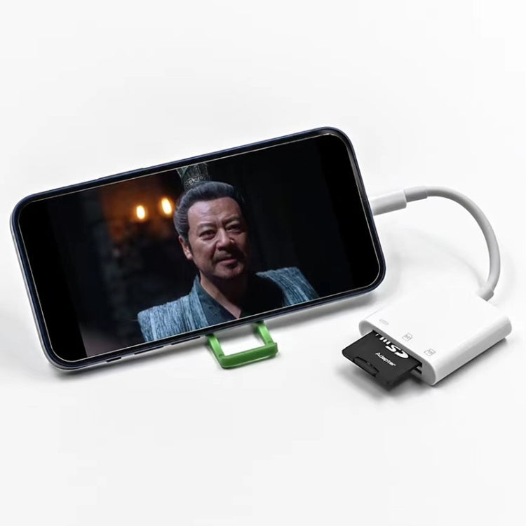 محول قارئ كاميرا NK-101Y Pro 3 في 1 من 8 دبابيس إلى 8 دبابيس + SD + TF