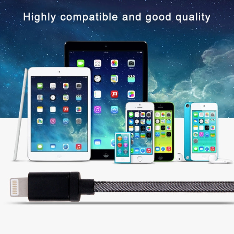 كابل بيانات / شاحن 1 متر برأس معدني على شكل شبكة 8 بن إلى USB