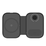 شاحن لاسلكي مغناطيسي قابل للطي متعدد الوظائف 3 في 1 بقوة 15 واط لسلسلة iPhone وساعات Apple وسماعات AirPods، F20