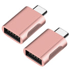 2 قطعة محول SBT-158 من USB-C / Type-C ذكر إلى USB 3.0 أنثى من سبيكة الزنك، SBT-158 أسود، SBT-158 ذهبي، SBT-158 وردي ذهبي، SBT-158 فضي