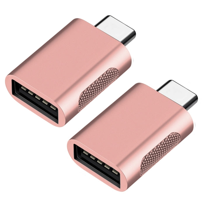 2 قطعة محول SBT-158 من USB-C / Type-C ذكر إلى USB 3.0 أنثى من سبيكة الزنك، SBT-158 أسود، SBT-158 ذهبي، SBT-158 وردي ذهبي، SBT-158 فضي