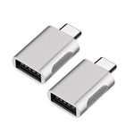 2 قطعة محول SBT-158 من USB-C / Type-C ذكر إلى USB 3.0 أنثى من سبيكة الزنك، SBT-158 أسود، SBT-158 ذهبي، SBT-158 وردي ذهبي، SBT-158 فضي