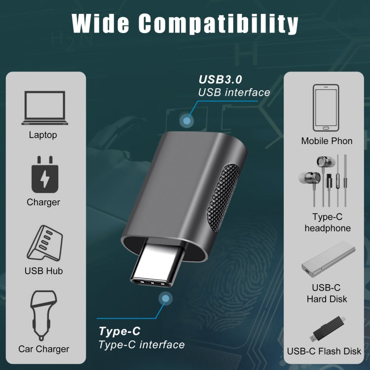 2 قطعة محول SBT-158 من USB-C / Type-C ذكر إلى USB 3.0 أنثى من سبيكة الزنك، SBT-158 أسود، SBT-158 ذهبي، SBT-158 وردي ذهبي، SBT-158 فضي