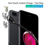 كابل بيانات مغناطيسي مضفر من النايلون M11 3 في 1 USB إلى 8 بن + Micro USB + USB-C / Type-C، طول الكابل: 1 متر، 3 أمبير