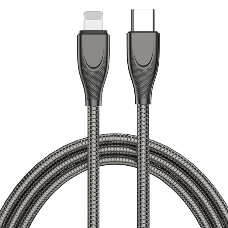 كابل بيانات شحن سريع ADC-009 USB-C / Type-C إلى 8 دبابيس من سبائك الزنك، الطول: 1 متر