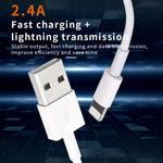 كابل بيانات شحن سريع IVON CA19 2.4A USB إلى 8 دبابيس لأجهزة iPhone و iPad، الطول: 1 متر