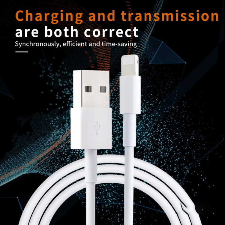 كابل بيانات شحن سريع IVON CA19 2.4A USB إلى 8 دبابيس لأجهزة iPhone و iPad، الطول: 1 متر